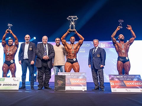 233 athletes from around the world participated in the Ajman International Bodybuilding Competition which took place at the Ajman Cultural Center, and competed for a prize pool of more than Dh100,000.