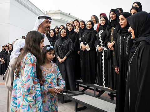 Sheikh Mohamed met on Tuesday with women’s groups that represent several UAE-based entities on International Women's Day.