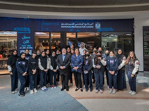 Coders at the programme in Dubai. 