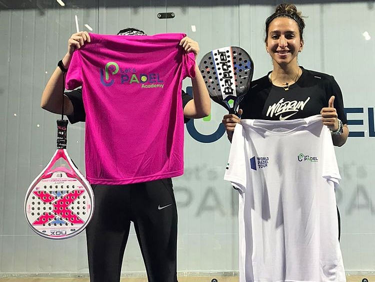 Mahra Almulla and Osha Almehairbi of Let's Padel