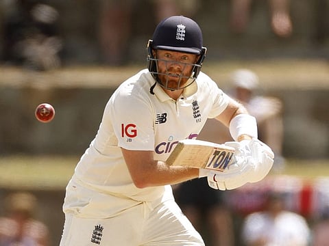 England's Jonny Bairstow plays a shot as he waged a lone battle with a knock of 140 in the first Test against the West Indies at Sir Vivian Richards Stadium in Antigua.