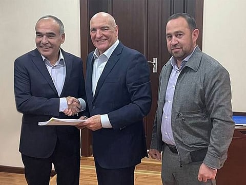 Bokhodir Abdurayimov, Owner of Chartak Resort JV; Michel Noblet, Executive Chairman of ATECA Holding; and Karimov Kamoladdin, Chief Executive Officer and General Manager for ATECA Holding