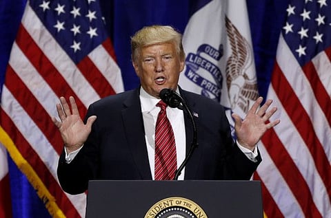 The plane carrying Trump was forced to immediately return to the airport and make the unscheduled landing in Louisiana shortly before 11pm/