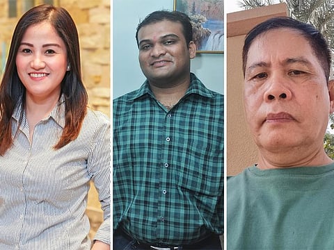 (From left): Rhea, Uttam and Tancredo.  