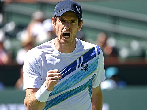 Andy Murray celebrates his 700th ATP win at Indian Wells