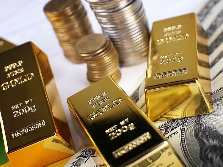 Gold coins, gold bars