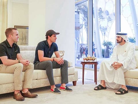 Sheikh Hamdan bin Mohammed bin Rashid Al Maktoum met Will Ahmed, Founder and CEO of the Boston-based company Whoop, at Expo 2020 Dubai on Thursday. 