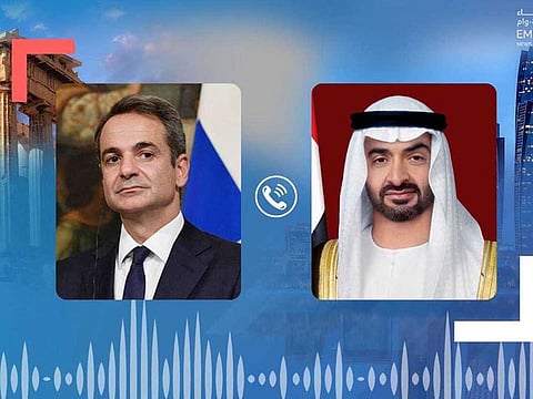 His Highness Sheikh Mohamed bin Zayed Al Nahyan and Kyriakos Mitsotakis today discussed over the phone the friendship and strategic relations between UAE and Greece.  