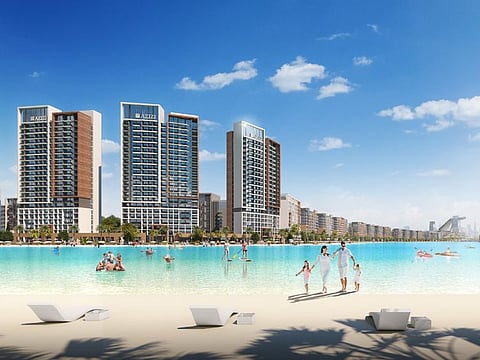 The Crystal Lagoon was added at a later stage to the Riviera masterplan. It will now be completed ahead of schedule, for sometime early next year. 