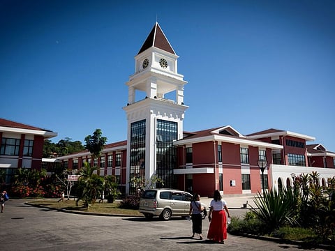 The Tupua Tamasese Meaule Hospital is pictured in Apia, Samoa, July 10, 2015. Samoa will go into lockdown from Saturday, March 19, 2022 as it faces its first outbreak of the coronavirus after a woman who was about to leave the country tested positive.