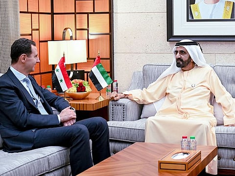 Mohammed Bin Rashid with Syrian President Bashar Al Assad.