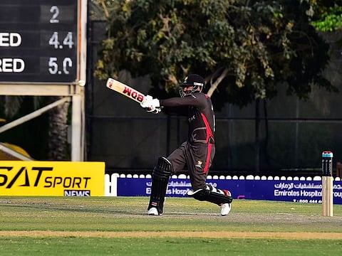 Rohan Mustafa played a battling knock against PNG, scoring most of the runs in 70-run partnership for the last wicket.