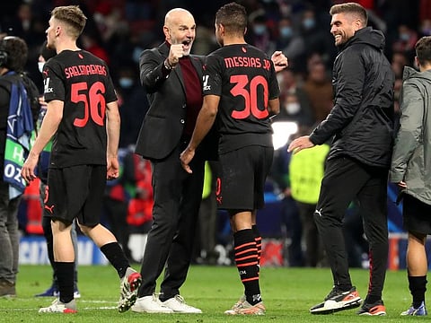 Positive mood... AC Milan coach Stefano Pioli knows he is close to securing the Serie A title with the Italian giants.