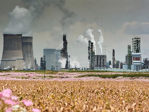 Vapor from cooling towers at the Sasol Ltd. Secunda coal-to-liquids plant in Mpumalanga, South Africa on March 21, 2022. A South African court ordered the government to take measures to improve the air quality in a key industrial zone, saying it had breached the constitution by failing to crack down on pollution emitted by power plants operated by Eskom Holdings SOC Ltd. and refineries owned by Sasol. 