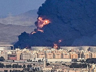 Saudi state TV says 'hostile operation' targeting Jeddah oil depot erupts in flames ahead of F1 race