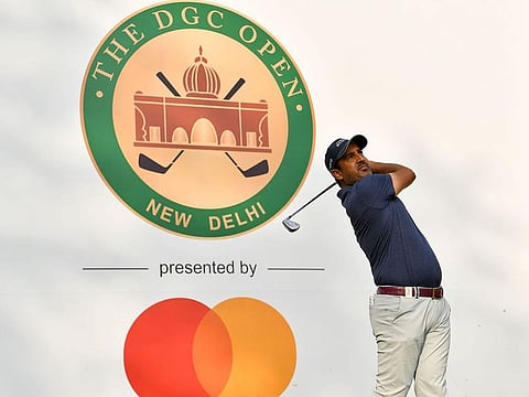 Shiv Kapur in action on the Gary Player re-designed Delhi Golf Club course.