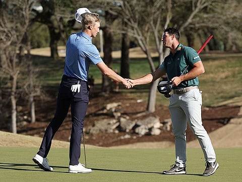 Will Zalatoris (left) fell just short of glory at last week's PGA Championship when he lost to Justin Thomas in a play-off. 
