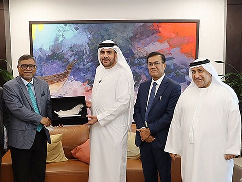 The Bangladesh delegation with officials from the UAE Ministry of Health and Prevention.  