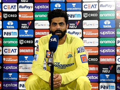 Ravindra Jadeja captain of Chennai Super Kings at the post match press conference after losing against Punjab Kings in the IPL 2022 clash at the Brabourne Stadium (CCI) in Mumbai.