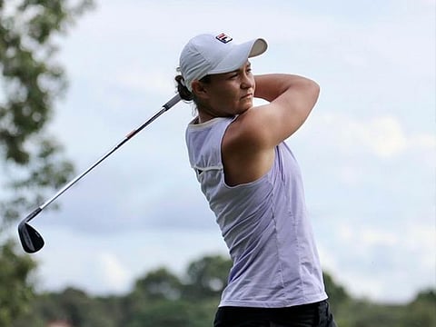 Whether she is clutching a tennis racquet or a golf club, Ashleigh Barty is a winner as she proved by taking first place at a local golf tournament over the weekend.
