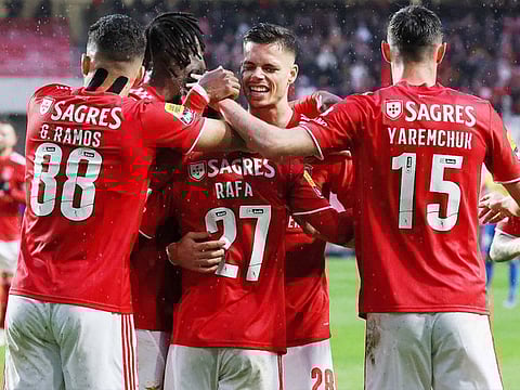 On form... Benfica face Liverpool tomorrow in the Champions League quarter-finals. 
