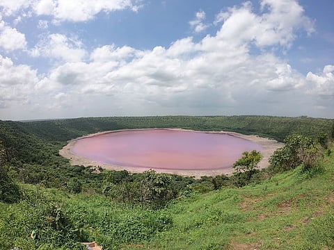 A giant crater 2km across and 170m deep, formed by a meteorite, is the location of India's Lonar Lake.
