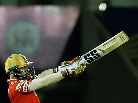 Punjab Kings' Jitesh Sharma plays a shot during the TATA Indian Premier League 2022 match against Chennai Super Kings at Brabourne Stadium in Mumbai on Sunday.