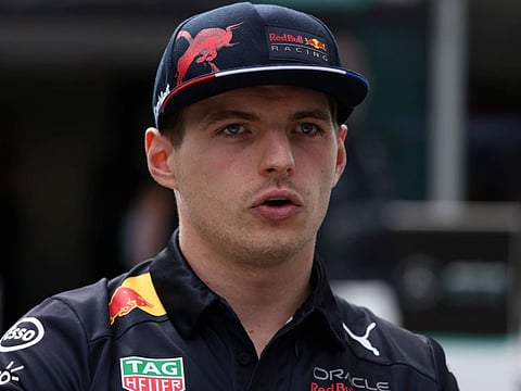 Red Bull driver Max Verstappen of the Netherlands arrives at the track ahead of the Australian Formula One Grand Prix in Melbourne, Australia.