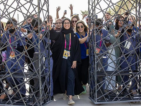 Marjan Faraidooni and her team at the Sustainability Portal at Expo 2020 Dubai, which concluded on March 31. 