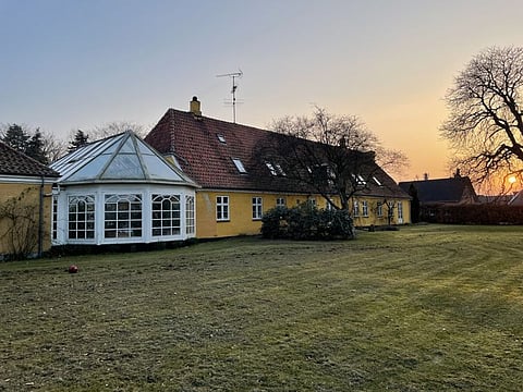 A farmhouse in Denmark belonging to Steffen Moller, who is now hosting nine Ukrainian refugees.