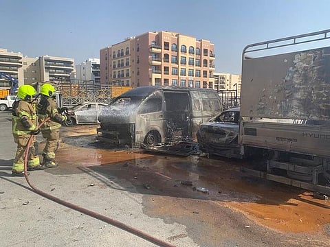 Dubai Civil Defence teams responded immediately to bring the warehouse fire in Al Qusais industrial area on Friday morning. 