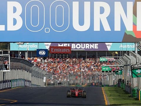 Ferrari's Charles Leclerc during the 2022 Formula One Australian Grand Prix at the Albert Park Circuit in Melbourne.