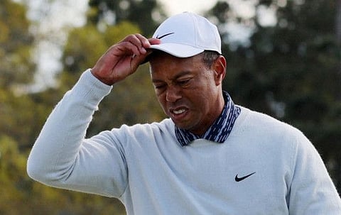 Five-time champion Tiger Woods dropped down the leaderboard after recording the worst Masters round of his career with a six-over 78 in chilly Augusta conditions.