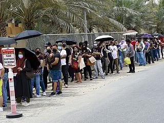 Filipino expats queue up at MWO Dubai in Al Qusais 3