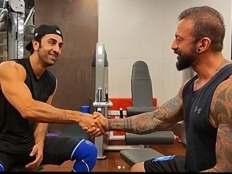 Ranbir Kapoor with his trainer