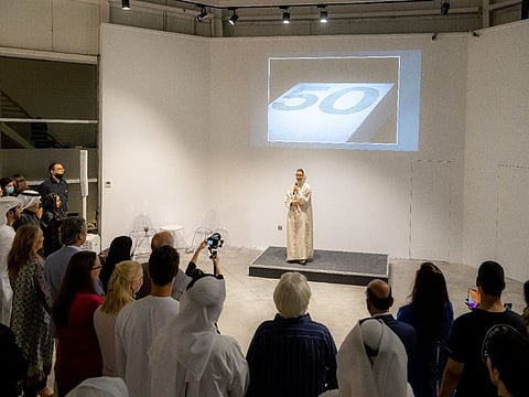 The book '50U' was launched by Noura Bint Mohammed Al-Kaabi, Minister of Culture and Youth, at a suhour event in Alserkal Avenue, Dubai.