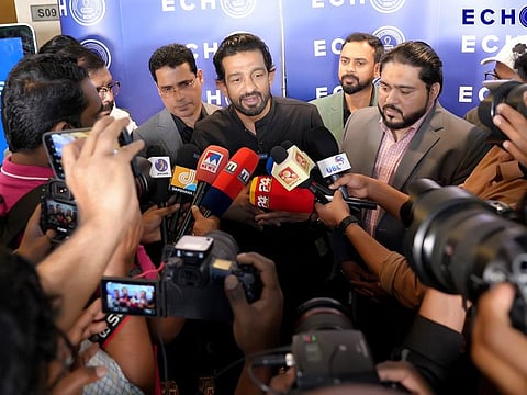Iqbal Marconi, CEO, ECH, addressing the media in Dubai 
