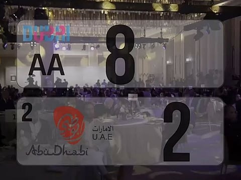 The Most Noble Numbers auction in Dubai will offer a set of special numbers for vehicle plates in Dubai – most notably the unique plate number AA8 – in addition to three distinct numbers: F55, V66 and Y66