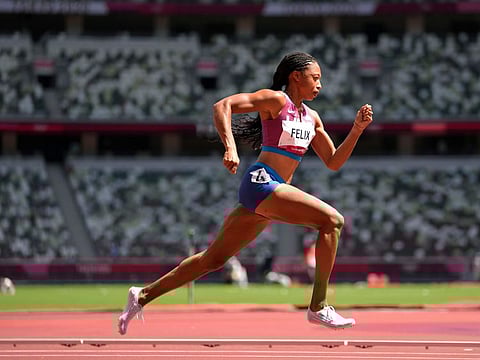 Allyson Felix has won 11 Olympic medals, including seven golds, as well as 13 world titles.