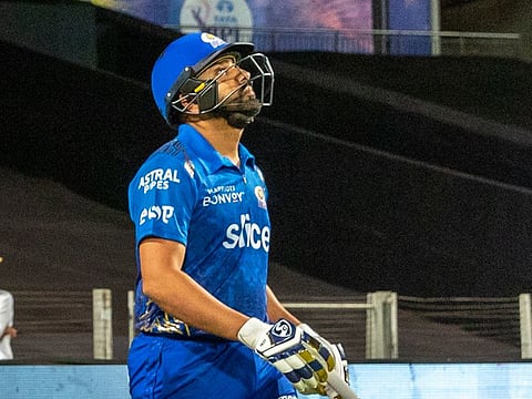 Hit in the pocket... Rohit Sharma was fined for Mumbai's slow over rate against Punjab.