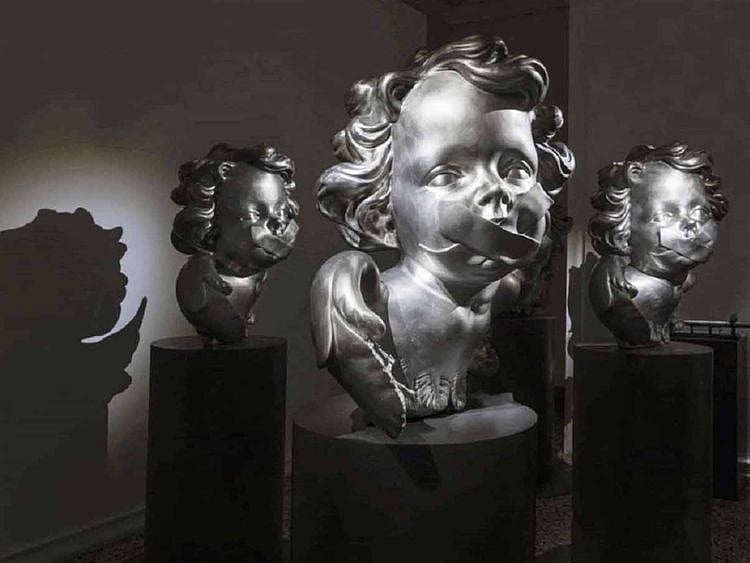 Artist Rachel Lee Hovnanian’s “Angels Listening” has been curated by Annalisa Bugliani. 