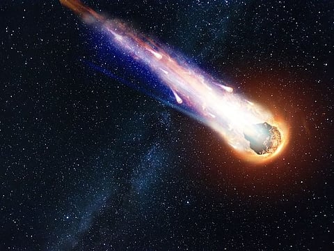 An artist’s conception of a meteor.  