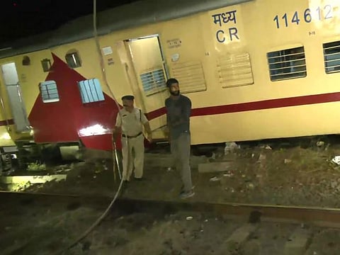 Three rear coaches of the Puducherry Express derailed from the track between Matunga and Dadar Station.