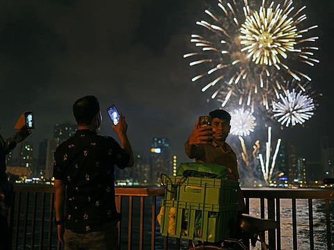 File photo of people enjoying Eid fireworks in Sharjah. Picture used for illustrative purposes only.