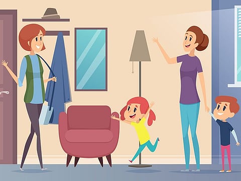 Creating a balance and space for parents to ‘parent’ around their main caregiver is important for everyone.