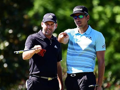 Rafa Cabrera Bello (right) and Sergio Garcia played in the Zurich Classic on the same golf course, TPC Louisiana, par 72, 7,425 yards, in 2018.