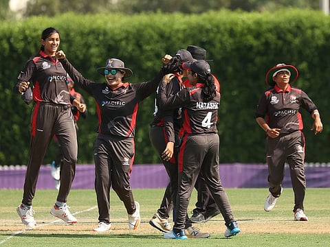 The UAE women's team members, who have qualified for the ICC Twenty20 World Cup 