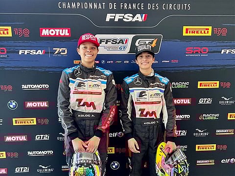 Twin sisters Aliyyah and Yasmeen Koloc finished in the top 10 of the Silver category in their Mercedes-AMG GT4.