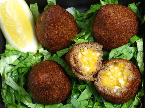 Egyptian falafel with fava beans