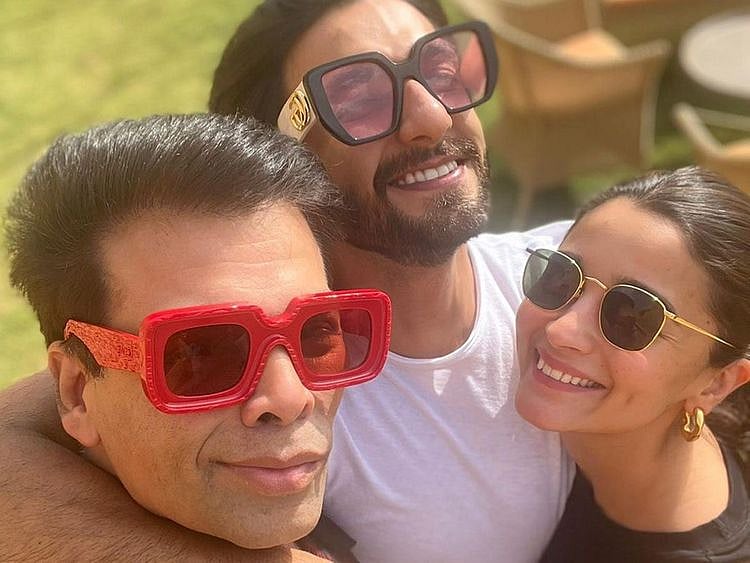 Karan Johar, Ranveer Singh and Alia Bhatt